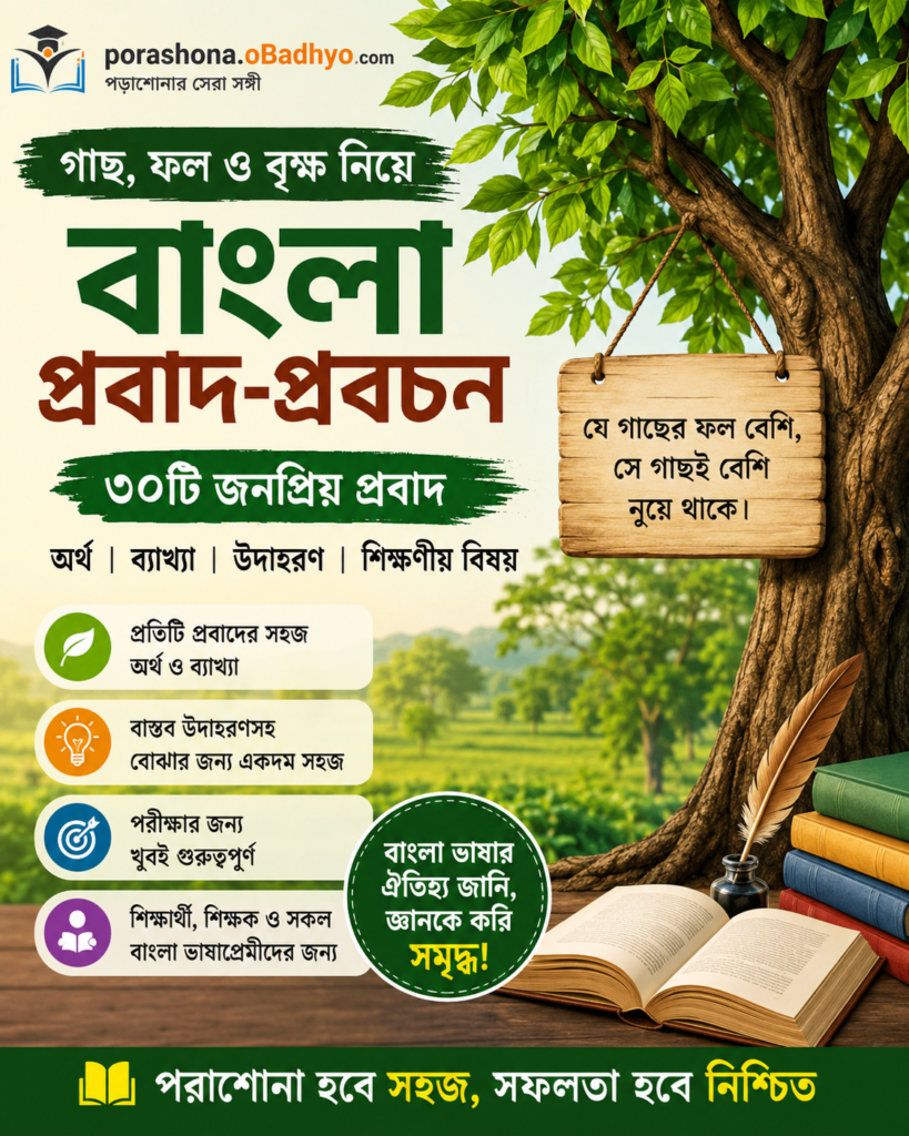 🌳 গাছ নিয়ে বাংলা প্রবাদ: অর্থ, ব্যাখ্যা, উদাহরণ ও শিক্ষণীয় বিষয়